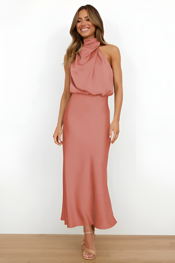 Holly - Women's Satin Maxi Dress