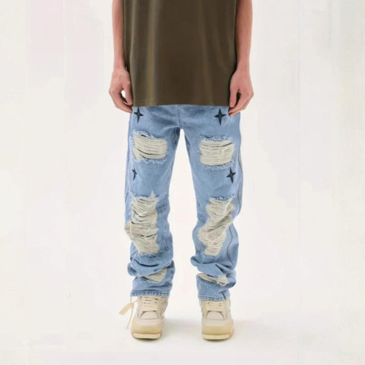 CAVELL RIPPED DENIM JEANS