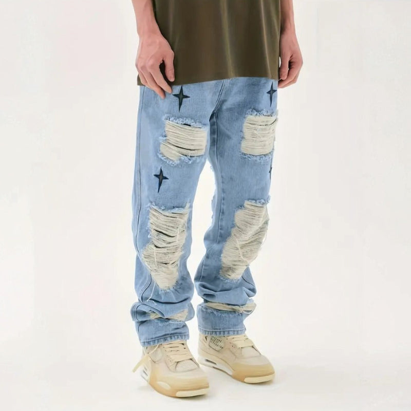 CAVELL RIPPED DENIM JEANS